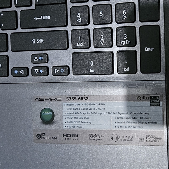 Acer laptop 15.6" Intel core i5 - Picture 4 of 5